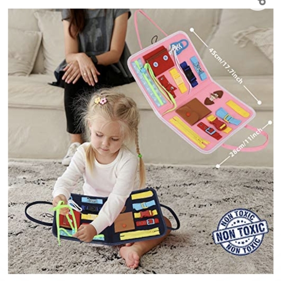 Sensory Busy Board for Fine Motor Skill, Montessori Toys. - Picture 3 of 3